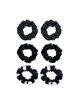 Polka Dot Scrunchie - Black and White